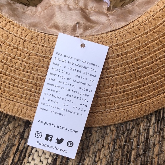 NWT August Hat Company Straw Hat - Picture 3 of 6